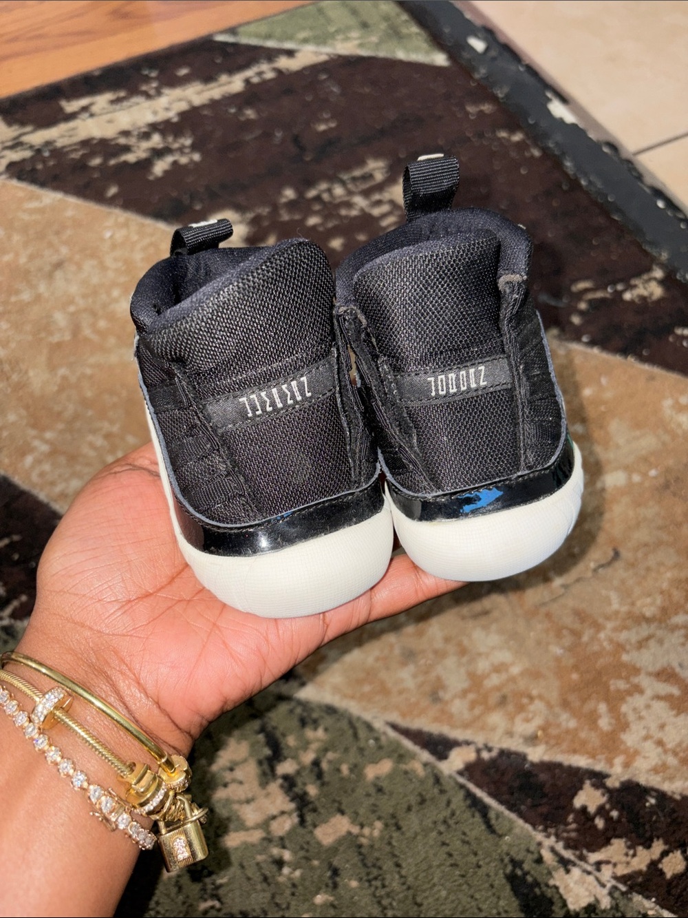 Jordan Baby & Walker Shoes in Black and White